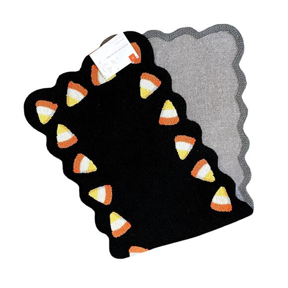 LOLOI Halloween Candy Corn Hooked Accent Rug 20x60 Scalloped Home Decor New - Picture 5 of 13